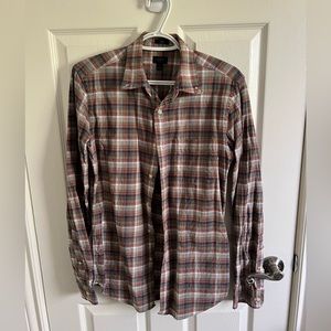 Jcrew slim plaid oxford shirt